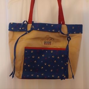 Vintage longaberger Boyd's bear bag with 2 smaller bags